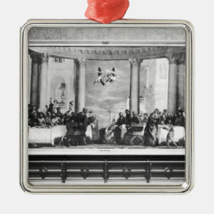 Ornement Carré Argenté Le repas à la Chambre de Simon le Pharisee 2