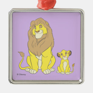 Ornement Carré Argenté Le Roi Lion   Rois puissants