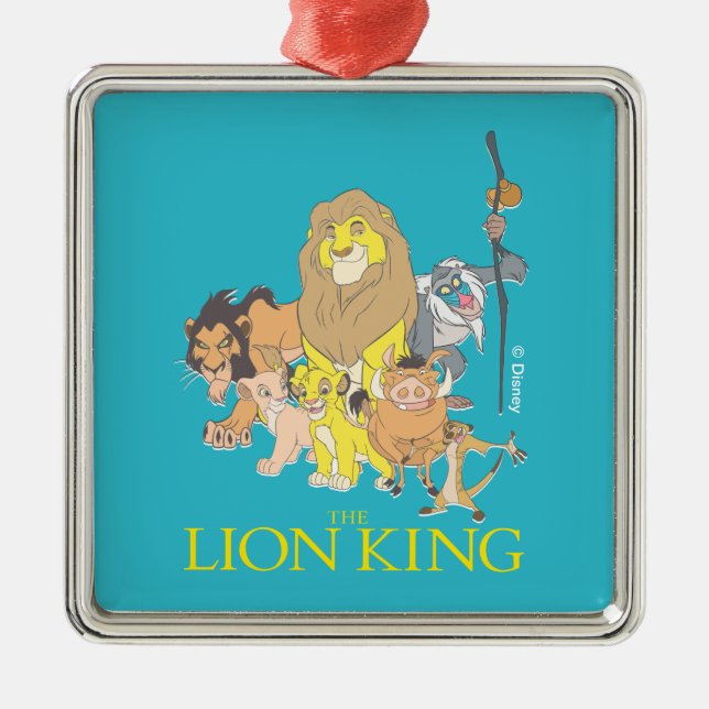 Ornement Carré Argenté Le Roi Lion | Titre et caractères (Devant)