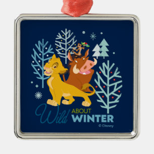 Ornement Carré Argenté Le Roi Lion Wild About Winter