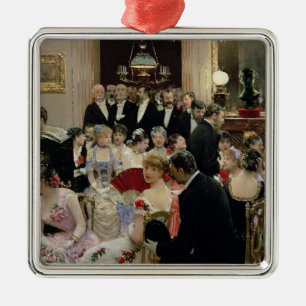 Ornement Carré Argenté Le Soiree, c.1880