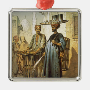 Ornement Carré Argenté Le vendeur de thé, du "souvenir du Caire", 1862