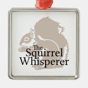 Ornement Carré Argenté Le Whisperer d'écureuil