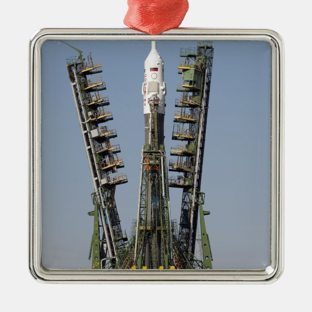 Ornement Carré Argenté L'échafaudage de lancement est mis en place (Devant)