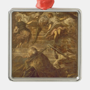 Ornement Carré Argenté L'échelle de Jacob (huile sur la toile)