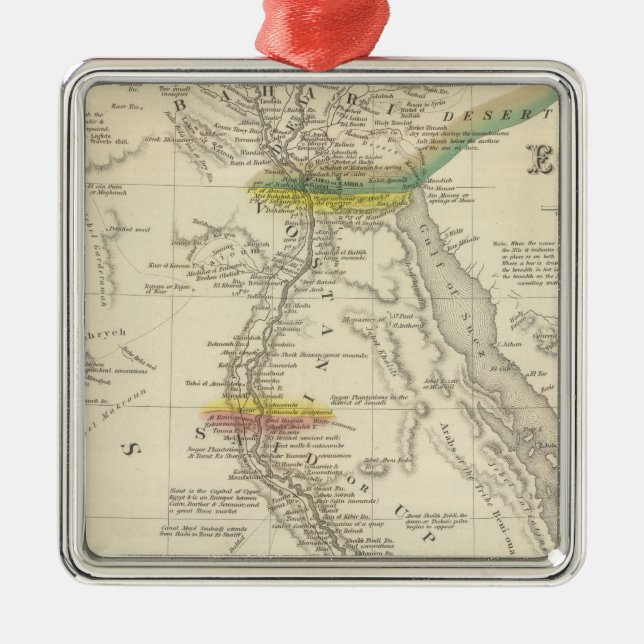 Ornement Carré Argenté L'Egypte 7 (Devant)