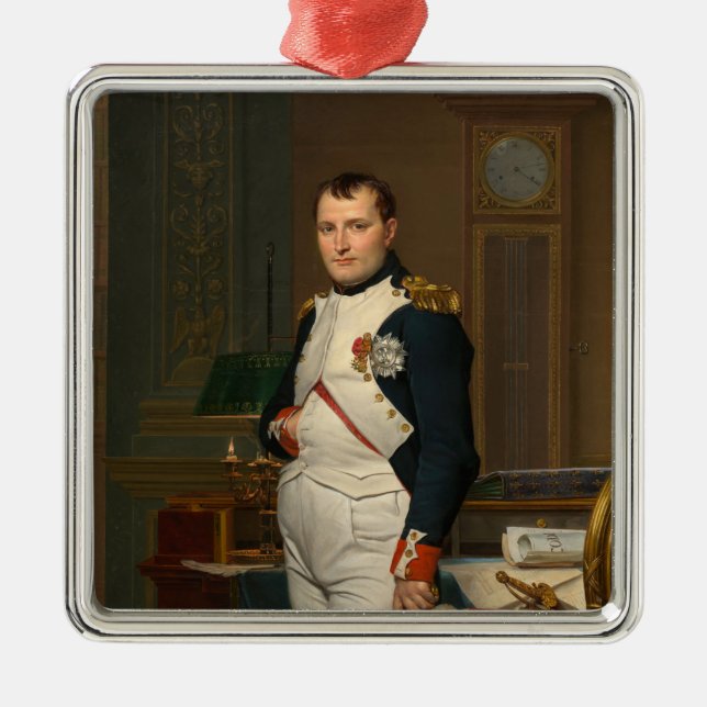 Ornement Carré Argenté L'empereur Napoléon Bonaparte aux Tuileries (Devant)