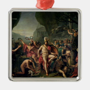 Ornement Carré Argenté Leonidas chez Thermopylae, 480 AVANT JÉSUS CHRIST,
