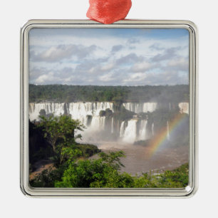 Ornement Carré Argenté Les chutes d'Iguaçu 8