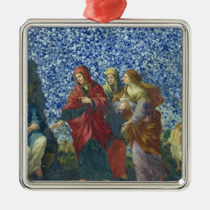 Ornement Carré Argenté Les femmes saintes à la tombe
