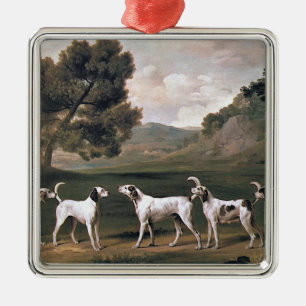 Ornement Carré Argenté Les reins dans un paysage rural (par George Stubbs