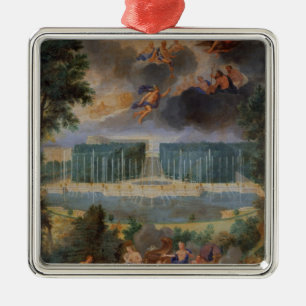 Ornement Carré Argenté Les vergers de Versailles. Vue de piscine de