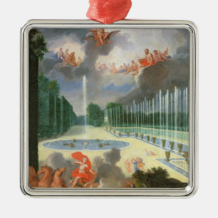 Ornement Carré Argenté Les vergers de Versailles. Vue de piscine de