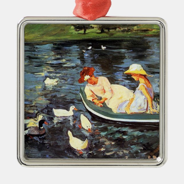 Ornement Carré Argenté L'été (par Mary Cassatt) (Devant)