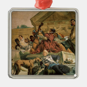 Ornement Carré Argenté L'Europe, un des quatre continents