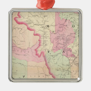 Ornement Carré Argenté L'Idaho, Montana occidental