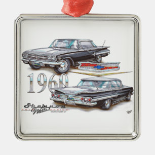 Ornement Carré Argenté L'impala 1960 de Chevy folâtre la berline