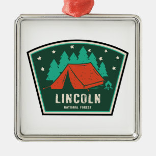 Ornement Carré Argenté Lincoln National Forest Camping