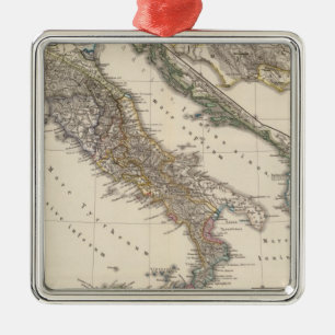 Ornement Carré Argenté L'Italie, cisalpina de Gallia, Sicilia, Sardaigne