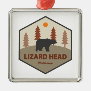 Ornement Carré Argenté Lizard Head Wilderness Colorado Bear