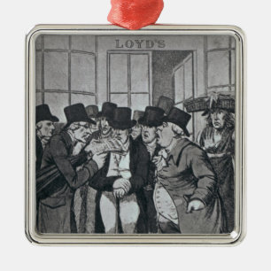 Ornement Carré Argenté Lloyds extérieur de Londres