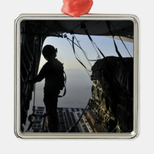 Ornement Carré Argenté Loadmaster de l'Armée de l'Air d'USA