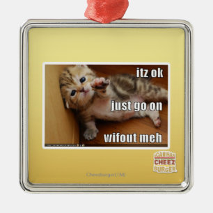 Ornement Carré Argenté L'ok d'Itz, vont juste sur le meh de wifout