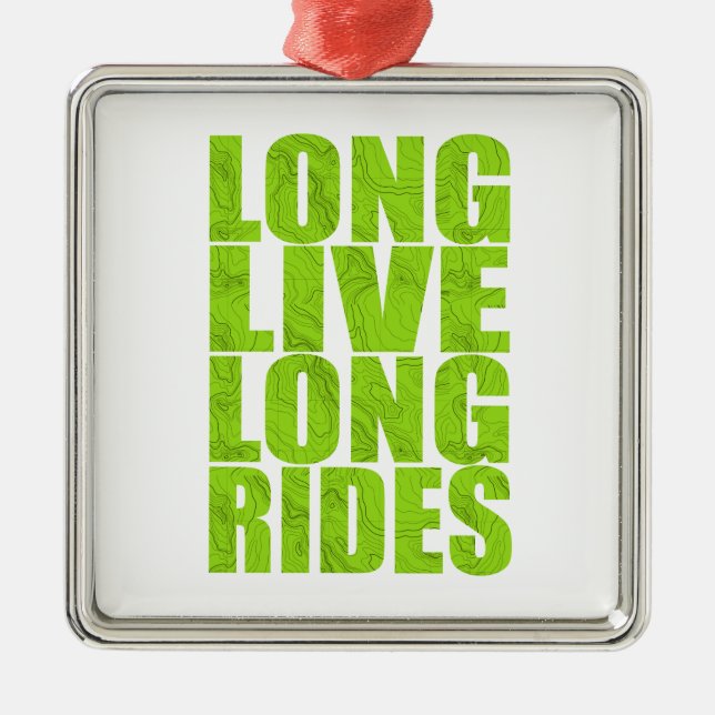 Ornement Carré Argenté Long Live Long Rides (Topo) (Devant)