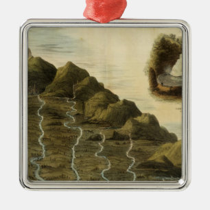 Ornement Carré Argenté Longueur des fleuves d'Écosse