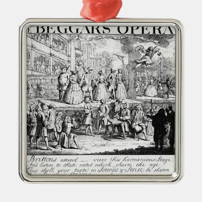 Ornement Carré Argenté L'opéra du mendiant parodié, 1728 (Devant)