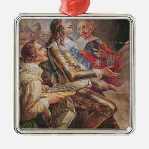 Ornement Carré Argenté Louis XIII consacrant l'église de Notre-Dame