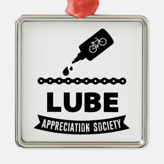 Ornement Carré Argenté Lube Appreciation Society Cycling (Devant)