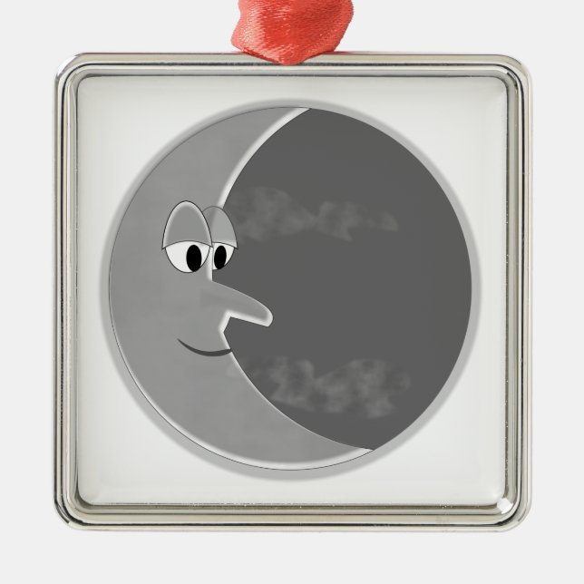 Ornement Carré Argenté Luna (Devant)