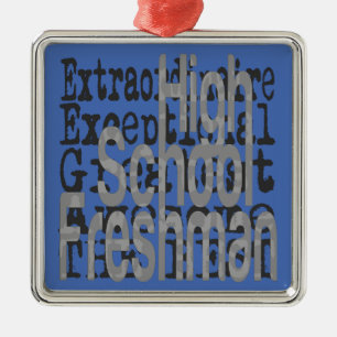 Ornement Carré Argenté Lycée Freshman Extraordinaire