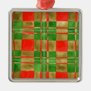 Ornement Carré Argenté MAC GREGOR TARTAN Premium Carré Orament