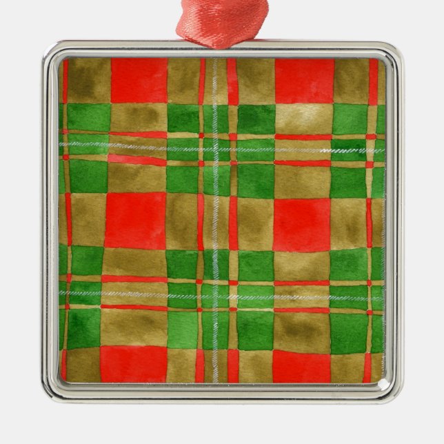 Ornement Carré Argenté MAC GREGOR TARTAN Premium Carré Orament (Devant)