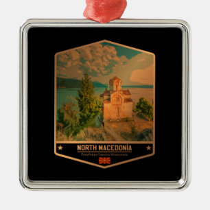 Ornement Carré Argenté Macédoine du Nord