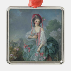 Ornement Carré Argenté Mademoiselle Guimard (par Jacques-Louis David)
