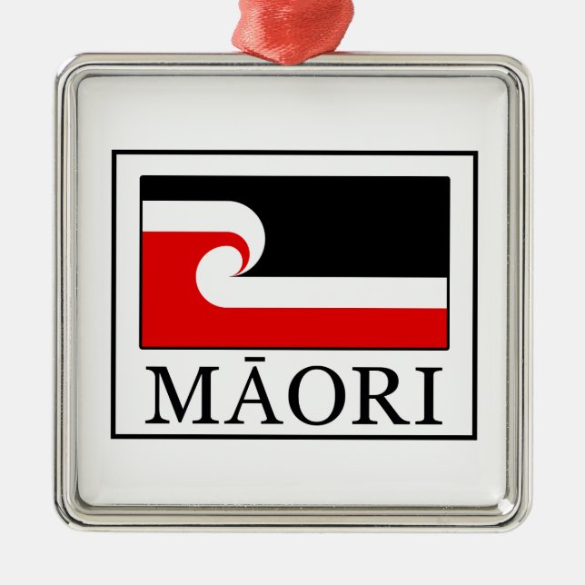 Ornement Carré Argenté Maori (Devant)