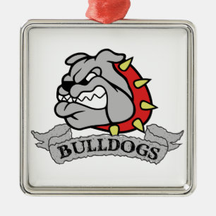 Ornement Carré Argenté Mason Bulldogs