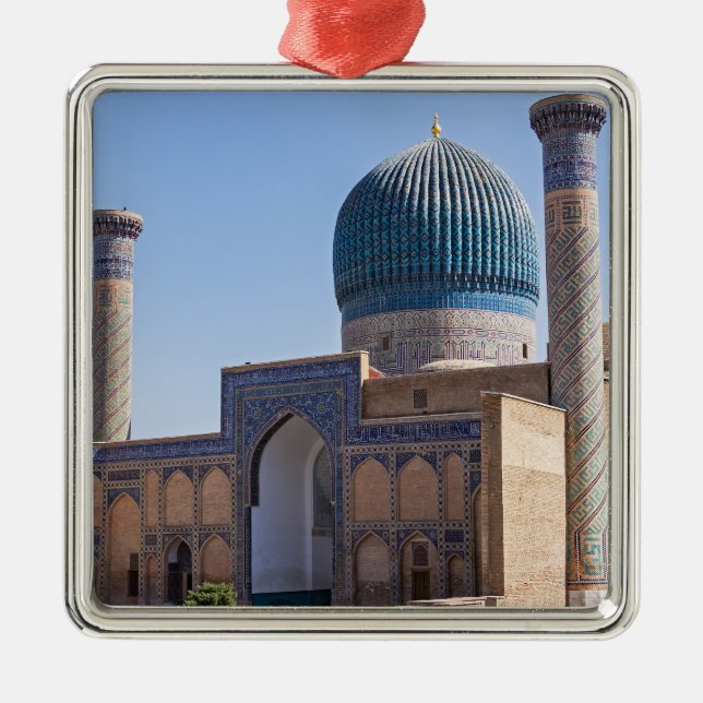 Ornement Carré Argenté Mausolée d'Amir Timur - Samarkand, Ouzbékistan (Devant)