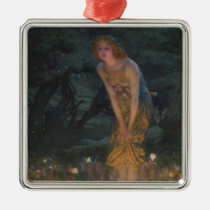 Ornement Carré Argenté Mi-été (par Edward Robert Hughes)