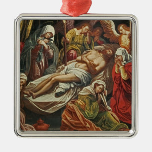 Ornement Carré Argenté Mise au tombeau du Christ, Villabranca