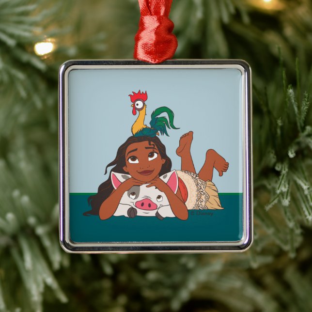 Ornement Carré Argenté Moana de Disney | Moana & Friends (Arbre)
