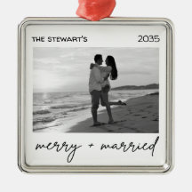 Modern Photo Merry & Married Elegant Minialmist
