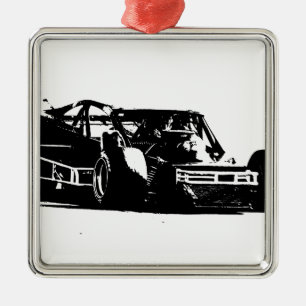 Ornement Carré Argenté Modifié