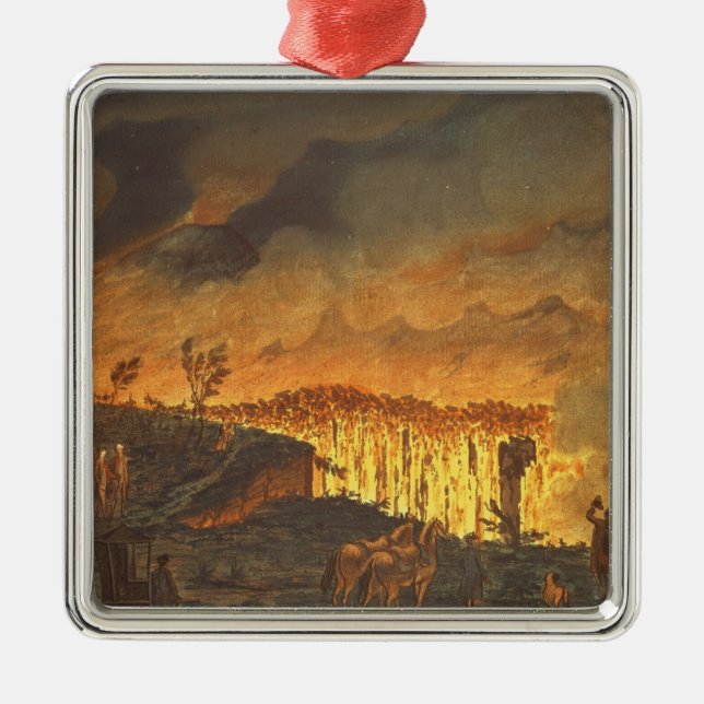 Ornement Carré Argenté Monsieur William Hamilton montrant à Ferdinand IV (Devant)