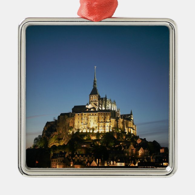 Ornement Carré Argenté Mont St Michel (Devant)