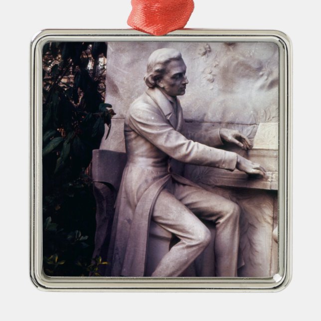 Ornement Carré Argenté Monument à Frederic Chopin (Devant)