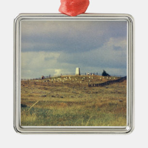 Ornement Carré Argenté Monument national de champ de bataille de Little